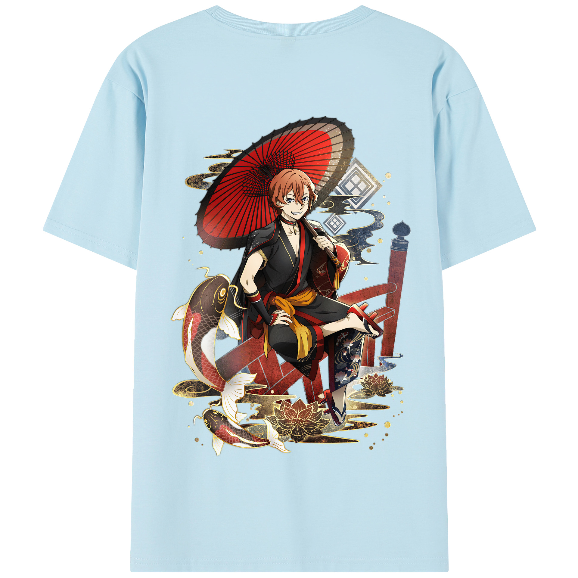 （画像用） 文豪ストレイドッグス Bungo Stray Dogs 綿100％半袖Tシャツ（背面プリント）